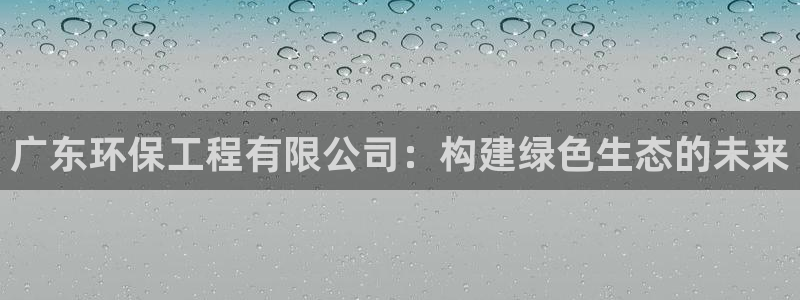 彩名堂4.3：广东环保工程有限公司：构建绿色生态的未来